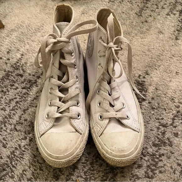 Converse Leather High-Top Sneakers - Picture 2 of 6